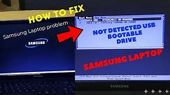 Fix Bootable USB Drive Not Detected In Samsung Laptop - Samsung Laptop Not Booting From USB
