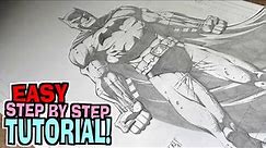How To Draw The Batman *Easy Step By Step TUTORIAL!* 🦇