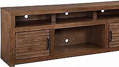 Bridgevine Home Sausalito TV Stand Console, 72 inches, Accommodates TV up to 85 inches, Fully Assembled, Knotty Alder Solid Wood, Whiskey Finish