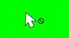A cursor click icon 4K animation with green screen background
