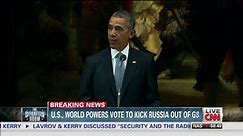 Obama speaks to 'unity' in G8 decision