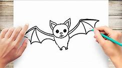 How to Draw a Cute Cartoon Bat