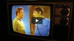 Magnavox color television BD4137WA13, Chassis model 19C311, Playing Star Trek
