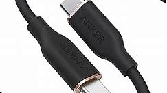 Anker USB C Cable(100W 6ft) Type C Charger Cord Powerline III Flow Silicone Fast Charging for iPhone 15/15Pro/15ProMax MacBook Pro 2020,iPad Pro 2020, iPad Air 4,Samsung Galaxy S23(Midnight Black)