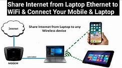 How to share Internet from Ethernet to WiFi | Share internet from Laptop to Mobile