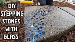 How to Make Concrete Stepping Stones with GLASS