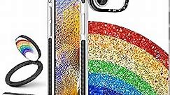 Toycamp for iPhone 11 Case with Ring Kickstand, Colorful Rainbow Graffiti Design for Women Men Girls Boys Cute Art Cartoon Print Clear Case Cover for iPhone 11 (6.1 Inch)