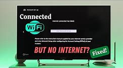 How to Fix Sony Bravia TV WiFi Connected But No Internet!