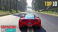TOP 10 CAR RACING GAMES FOR PC 2024🔥