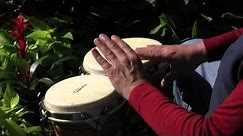 How to play a classic rock beat on bongos
