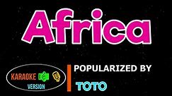 Africa - Toto Karaoke Version