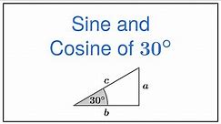 Sine and Cosine of 30 Degrees