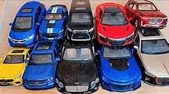 Box Full of Model Cars Bentley, Mustang, Mercedes, Chevrolet Camaro