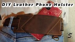 [DIY] Leather Phone Holster with Keyring - Make your own Pattern