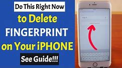 How to Delete Fingerprint on iPhone