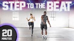 20 Minute Step to The Beat HIIT Workout [NO EQUIPMENT]