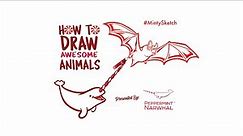 Little Brown Bat, Episode 27 - How To Draw Awesome Animals with Peppermint Narwhal