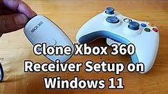 Installing a Clone Xbox 360 Controller Receiver on Windows 11