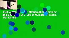 Full Version  Adults' Mathematical Thinking and Emotions: A Study of Numerate Practice  For Kindle