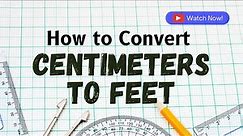 Easily Convert Centimeters to Feet | cm in Feet Unit Conversion | cm to ft