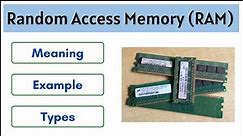 What is RAM and its Types | Static and Dynamic Random Access Memory |