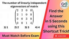 TN SET Previous Year Question Paper Solution | Linear Algebra | #tnsetmaths #pgtrbmaths #setexam2024