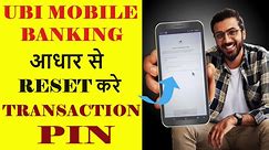 How to Reset Transaction Pin of  UBI Mobile Banking II Forgot UBI Mobile Banking Transaction Pin