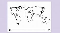 World Map Colouring Sheet