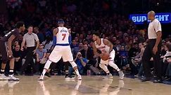 NBA - Derrick Rose spins and lays it in for the New York...