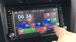 100$ double din gps bluetooth dvd player unboxing and review