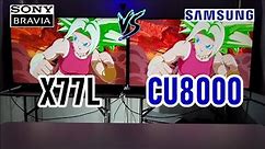Sony X77L vs Samsung CU8000: Live Color vs Crystal Color / Smart TVs 4K