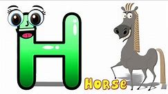 Phonics Letter- H Song | Alphabet Rhymes For Toddlers | ABC Songs For Children