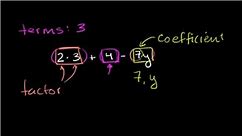 Terms, factors, & coefficients