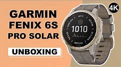 Garmin Fenix 6S Pro Solar Light Gold Unboxing 4K (010-02409-26)