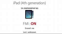 How to check Find my IPad by serial number
