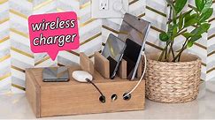 DIY charging station with wireless charing | Easy beginner project