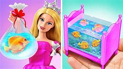 Barbie Miniature Aquarium  *How to Build AMAZING Pink Barbie Dream House*