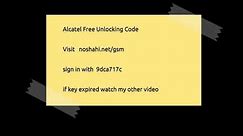 Alcatel Free Unlocking codes