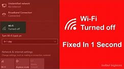 How To Turn On WiFi On Windows 10 | WiFi not working | WiFi turned off
