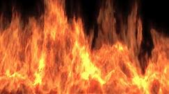Realistic fire simulation large full screen flames seamless looping animation