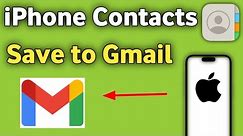 iPhone Contacts Save To Gmail | iPhone ke Contact gmail me kaise save kare