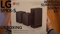 Unboxing LG SPK8-S Wireless Surround Sound Expansion Kit 140 W RMS