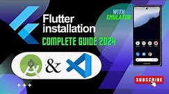 Complete Guide to Install Flutter VSCODE, Android studio | With emulator | 2023