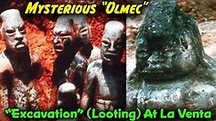Highly Advanced "Olmec" / 1955 Looting "Excavation" of La Venta in Color / Artifacts & Architecture