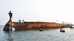 WWII shipwreck, SS Sagaing, resurfaced