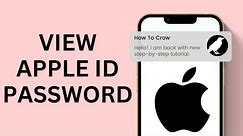 How to See Apple ID Password/View Apple ID Password