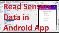 How to read different sensors data in Android app? Demo using virtual sensors in Android 13 emulator
