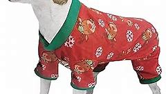 The Show and Tail Howl Iday Dog Pajamas, Christmas Reindeer Pattern Dress for Christmas and Party wear Costume, Medium
