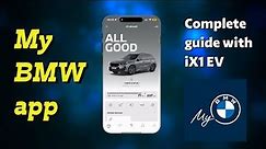 My BMW app - Complete guide with BMW iX1. Includes demo of interior camera and alarm notification.