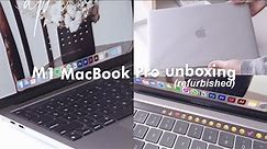 M1 MacBook Pro 13" unboxing & setup 🍎 | Apple Refurbished!! 💻